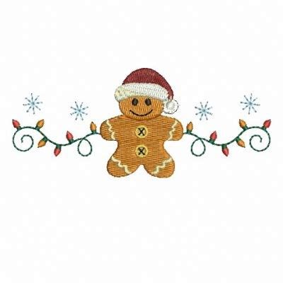 Gingerbread Border | Border embroidery designs, Machine embroidery ...