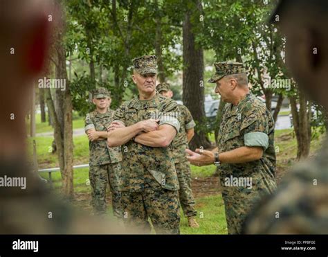 U S Marine Brig Gen Karsten Heckl And Col Paul Baker Cut The