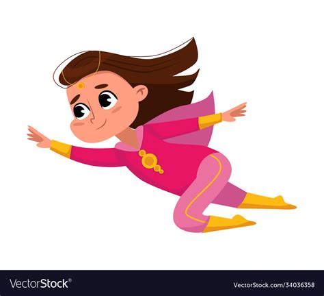 Cute Brunette Girl In Pink Superhero Comics Vector Image