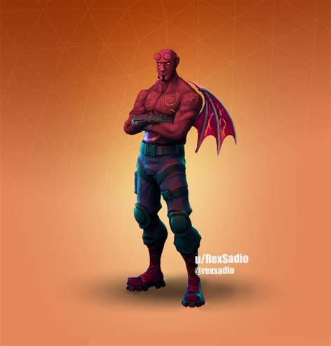 [Skin Concept] The Harbinger of the Apocalypse! Hellboy! : FortNiteBR