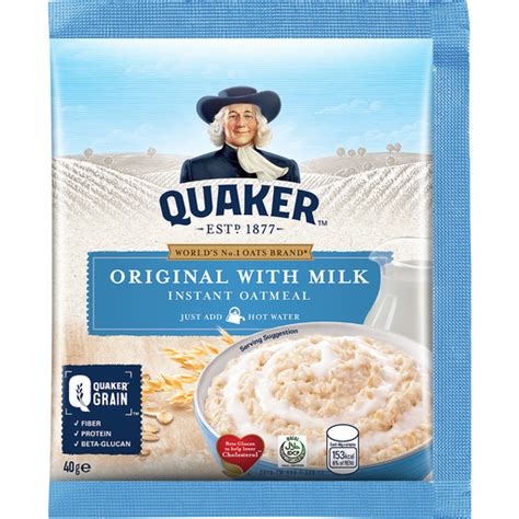 Quaker Instant Oatmeal With Milk G Oats Cereals Walter Mart