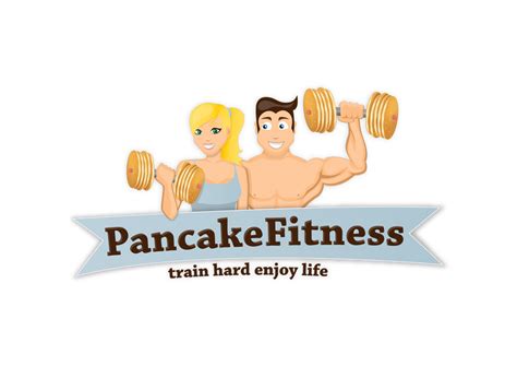 Pancake Fitness Logo Design Whale Shark Studio