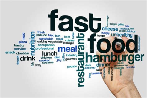 Fast Food Word Cloud Stock Image Image Of Cheese Burger 88379467