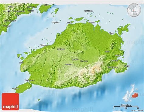 Physical 3D Map of Bohol