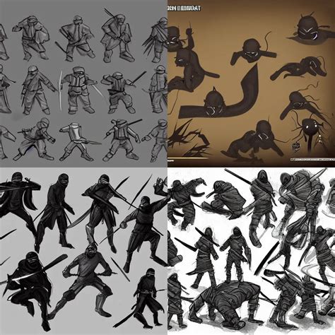 Dynamic Hero Poses Practice Sketches Pushed Stable Diffusion