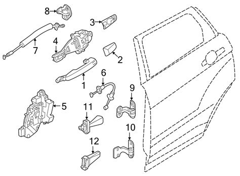 Land Rover Range Rover Evoque Door Latch Cable Inside Handle