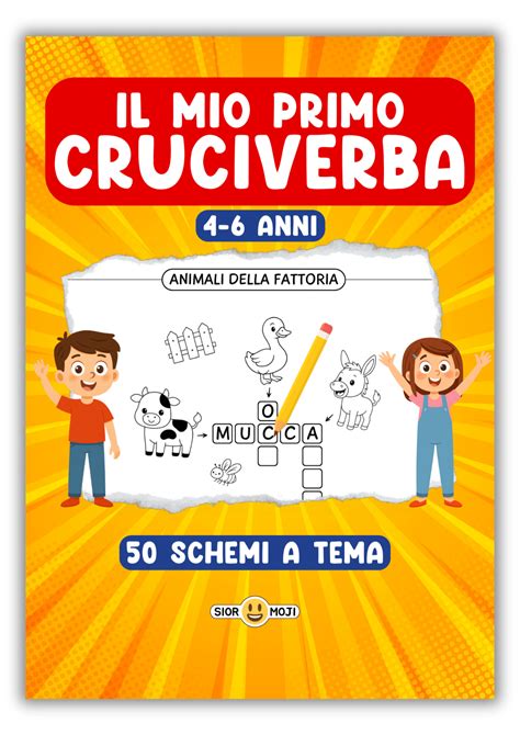 Cruciverba Bambini dai 4 ai 6 anni Stampa Gratis PDF - Sior Moji
