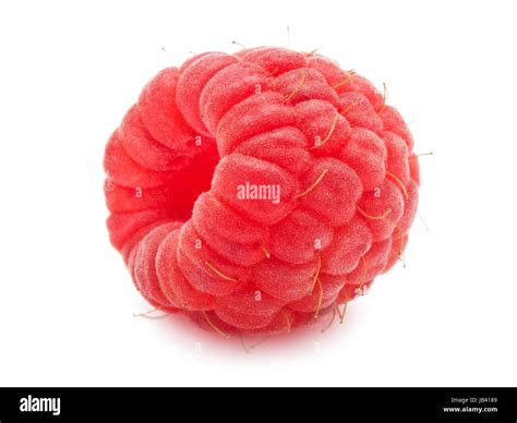 Ripe Red Raspberry Isolated On White Background Stock Photo Alamy