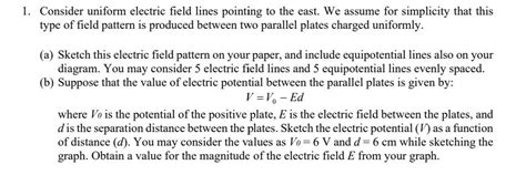 Solved Consider Uniform Electric Field Lines Pointing To The