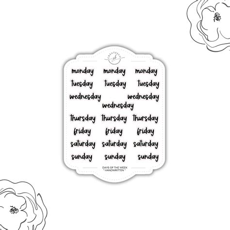 handwritten font days   week script jkcreatesco