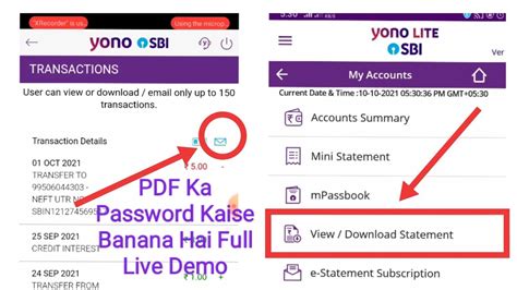 Sbi Statement Pdf Password 2021 How To Open Sbi Statement Pdf Password Full Easy Live Proof