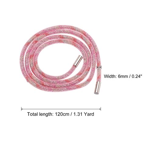 6mm X 120cm Rhinestone Rope Crystal Rope Pink Mesh Colorful Diamond EBay