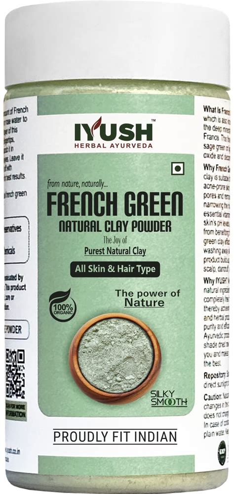 IYUSH Herbal Ayurveda French Green Clay Powder 250gm Green Clay