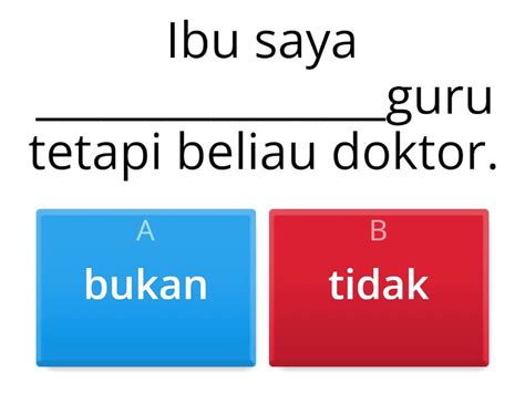kata prafrasa kata nafi quiz