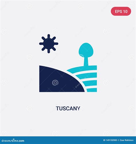 Two Color Tuscany Vector Icon From Cultures Concept Isolated Blue