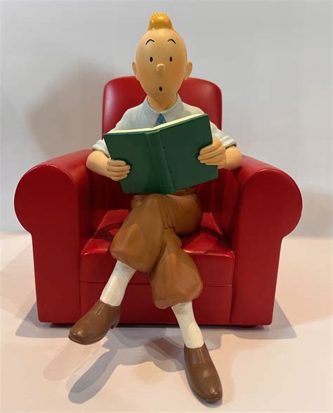 Hergé Figurine Tintin dans son fauteuil Pixi Regout 1992 Jeu