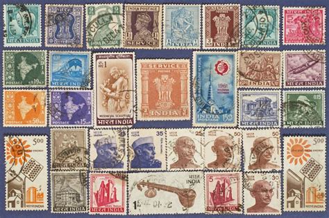 Postage Stamps Of India. Stock Images - Image: 18671424