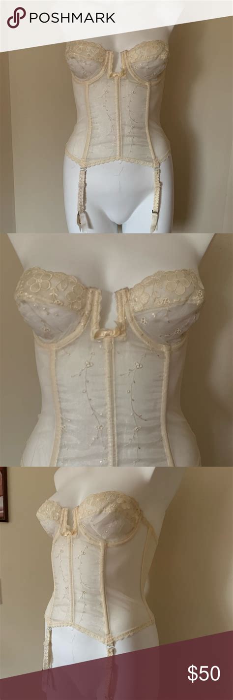 50s Vintage Lady Marlene White Bustier Corset White Bustier Vintage