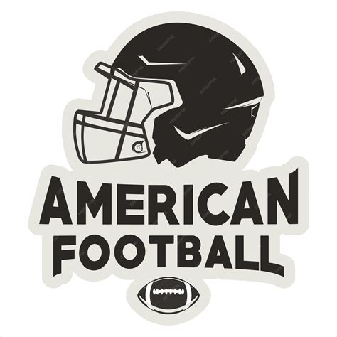 Premium Vector American Football Helmet Logo With Vintage Style In