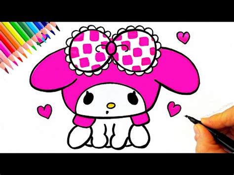 My Melody Çizimi How To Draw My Melody Sanrio My Melody Hello