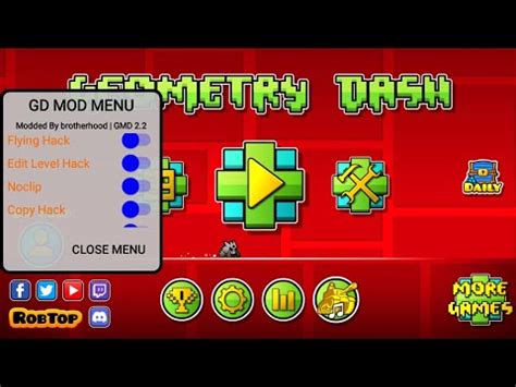 Geometry Dash Mod Menu V Android Youtube