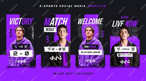 Premium Vector Set Of Esports Gaming Social Media Post Or Story