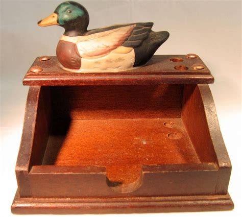 Duck Pen Holder Sticky Note Holder Porcelain And Wood