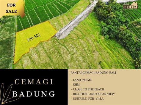 Dijual Tanah View Sawah Laut Dikawasan Pantai Cemagi Badung Bali