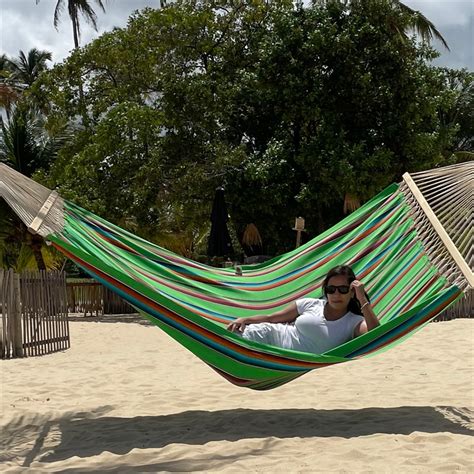 Super Wide Hammock Mexico Green Authentic And Colorful