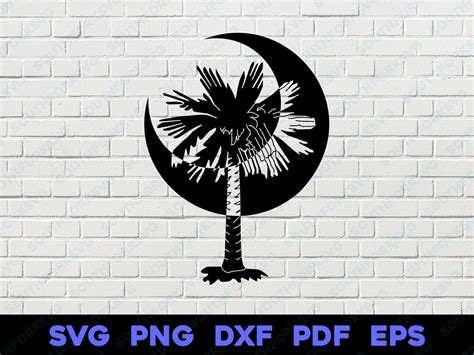 South Carolina State Flag Shape Svg Png Dxf Eps Pdf Vector Graphic ...