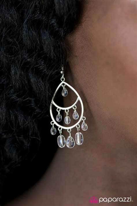 Paparazzi Earring ~ Sparkling Soiree White Paparazzi Jewelry Online Store