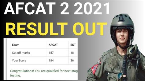 Afcat Result Out Cut Off Ekt Youtube