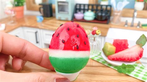 Satisfying Miniature Watermelon Jelly Decorating 🍉 Awesome Miniature Watermelon Egg Recipe Youtube