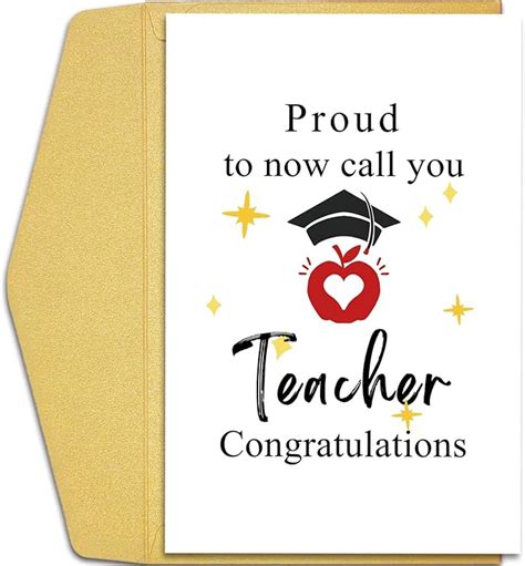 Amazon.com : Qiliji Teacher Graduation Card, Teaching School Grad Card ...