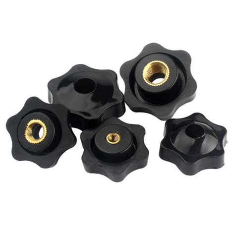 5Pcs M5 M6 M8 M10 Plum Bakelite Hand Tighten Nut Handle Thread Star Nut