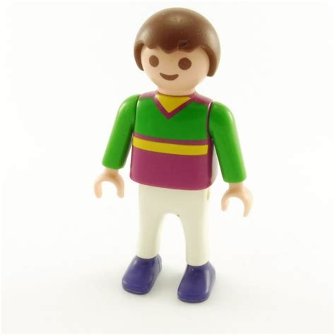 Playmobil Enfant Gar On Blanc Vert Et Violet