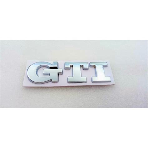 Emblema Trasero Volkswagen Letras Gti Plata