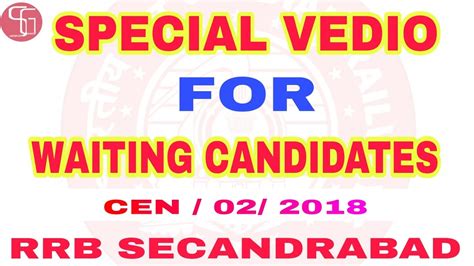 New DV List For Waiting Candidates RRB SECUNDERABAD RRC GROUP D