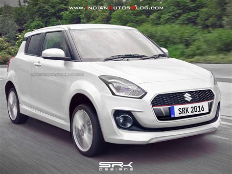 2017 Maruti Swift rendered in 6 exterior colors