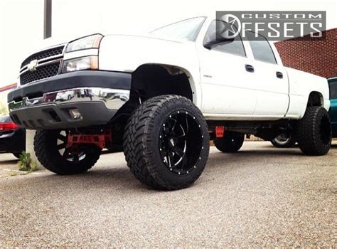 Wheel Offset 2005 Chevrolet Silverado 2500hd Super Aggressive 3 Suspension Lift 9 Custom Rims