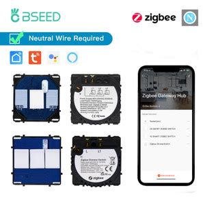 Jual BSEED Zigbee Switch 1 2 3Gang Smart Dimmer Curtain Switch DIY