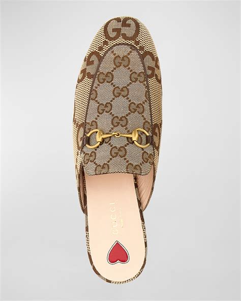 Gucci Princetown Gg Canvas Loafer Mules Neiman Marcus