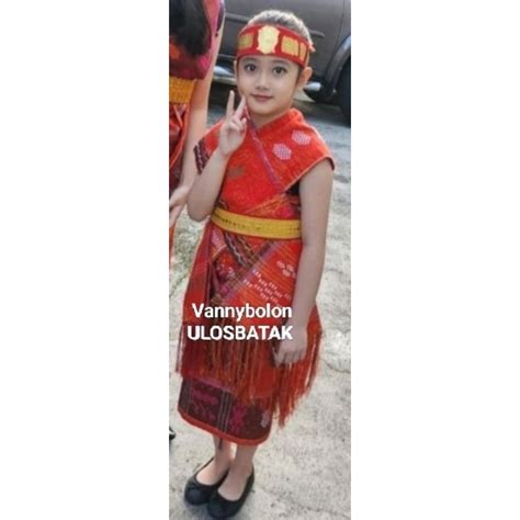 Jual Pakaian Kostum Adat Batak Anak Perempuan Baju Adat Anak Dari Ulos