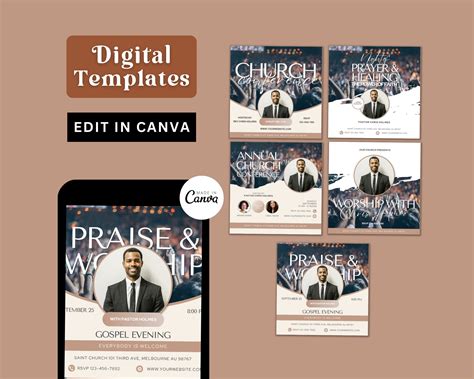 Canva Church Template, Event Flyer Template, Church Anniversary Program Template, Church ...