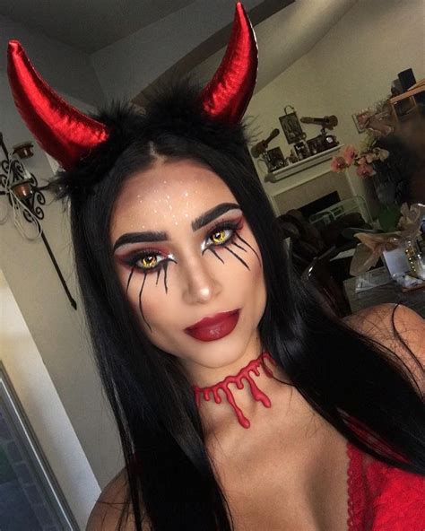 Nadia Almualem on Instagram: “Flaming 🔥 Devil Halloween makeup look by ...