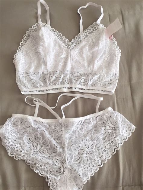 Conjunto Lingerie Branco Lingerie Feminina De Prazer Nunca Usado
