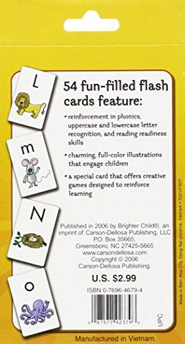 Alphabet Flash Cards (Brighter Child Flash Cards) - Epic Kids Toys