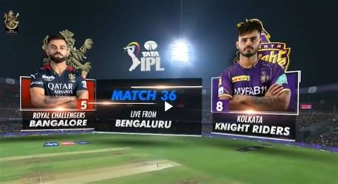 Royal Challengers Bengaluru Vs Kolkata Knight Riders Scorecard