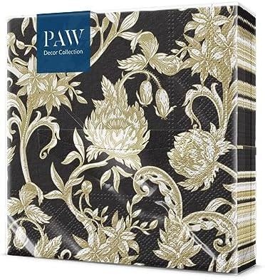 PAW Serviette Papier 3 Plis 33 x 33 cm I Lot de 20 I Décoration de