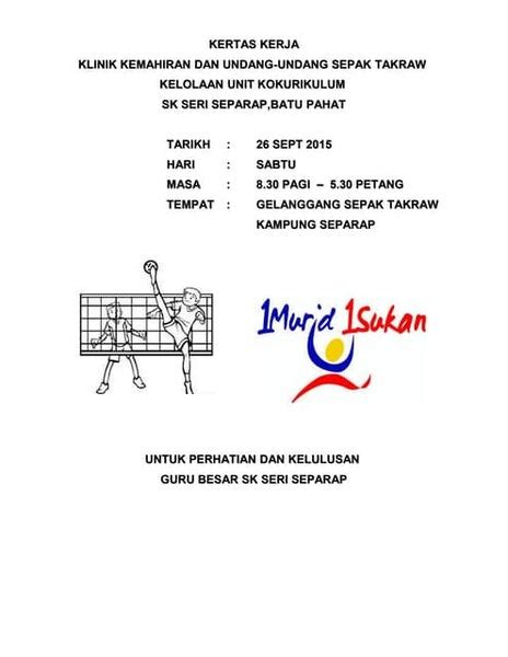 Kertas Kerja Program Pembangunan Sukan Sepaktakraw